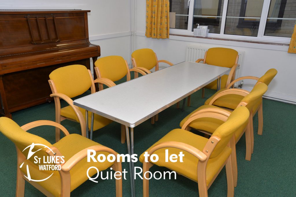 St Lukes Church Watford, Herts rooms to let, Quiet Room