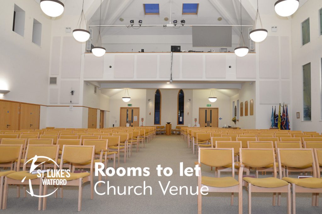 St Lukes Church Watford, Herts rooms to let, Church Venue