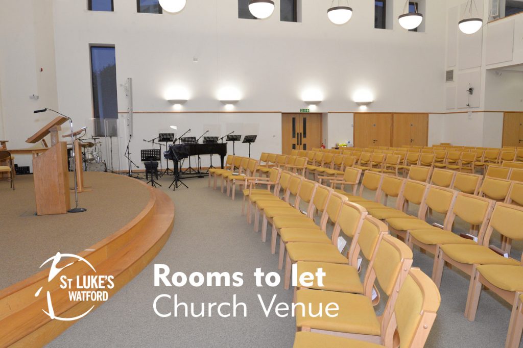 St Lukes Church Watford, Herts rooms to let, Church Venue