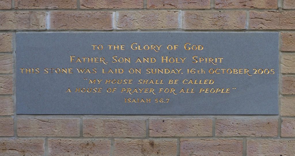 St Lukes Watford Church foundation stone